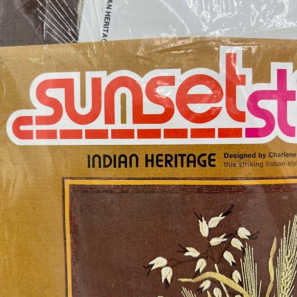 Sunset Stitchery Santa FE Heritage Wool 1976 Crewel Embroidery Kit 16x20 - Picture 2 of 10
